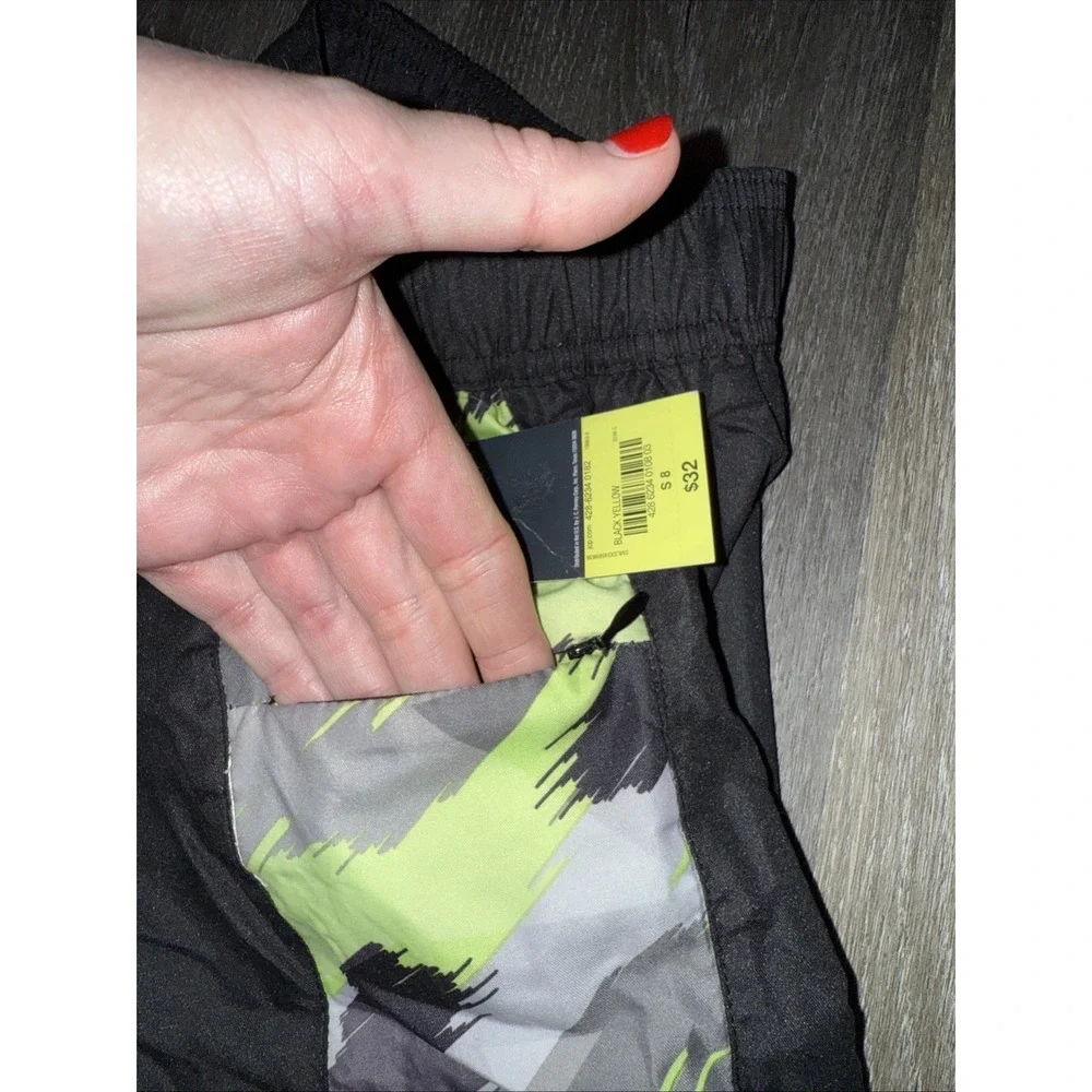 Xersion Swimsuit Trunks Msrp$32 Black And Yellow Adjustable Waist Nwt Boys S 8yr